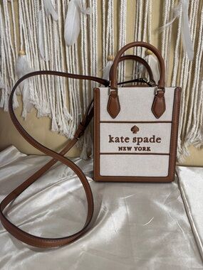 Kate Spade Ellie Mini Canvas Crossbody Tote
